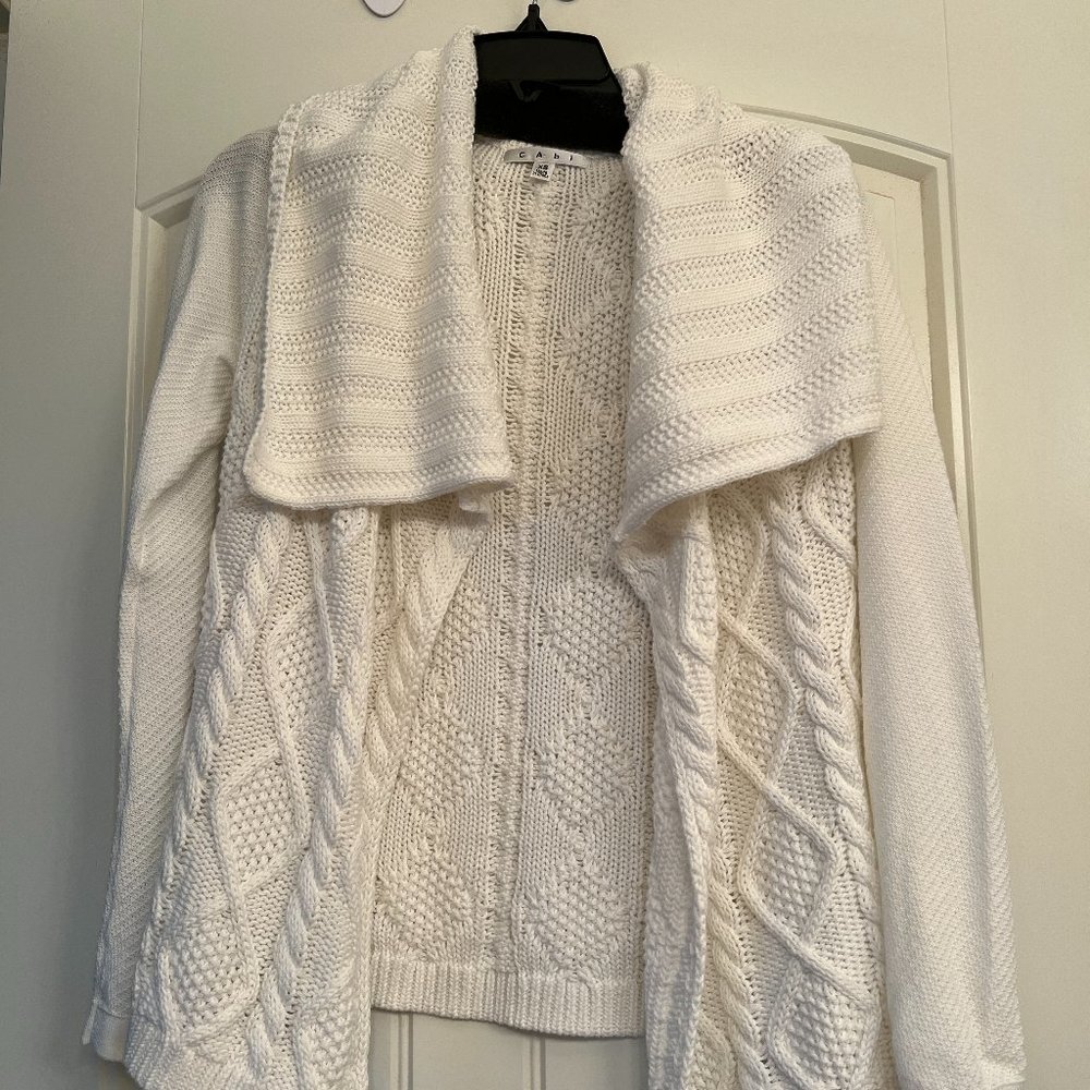 CAbi White Sweater Size XS NWOT  Never Worn